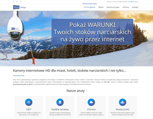Wykonanie strony internetowej PanoLive.pl